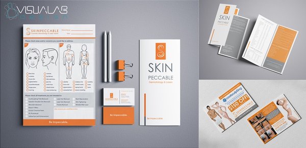 Visualab Design - Various stationary, brochures & marketing material for Skinpeccable med spa in west hollywood by Visualab Design https://visualabdesign.com - Los Angeles, CA