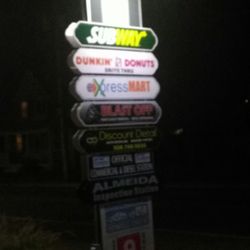 Dunkin' - Strip mall sign