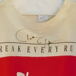 Hard Rock Cafe; Tina Turner; Bridal Gown Preservation.com; Restoration; 1-844-277-3377; 407-277-3335; After (with autograph)