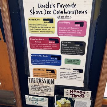 Uncle's Shave Ice - Shaved Ice Near Me - Koloa, Hawaii Uncle's Shave Ice - Shaved Ice Near Me - Koloa, Hawaii