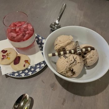 Salt and Iron - Panna cotta and nutty squirrel gelato - Seafood Near Me - Edmonds, Washington Salt and Iron - Panna cotta and nutty squirrel gelato - Seafood Near Me - Edmonds, Washington