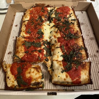 Sergio's - Detroit Style Pan Pizza - One bite missing. - Pizza Near Me - Midlothian, Virginia Sergio's - Detroit Style Pan Pizza - One bite missing. - Pizza Near Me - Midlothian, Virginia