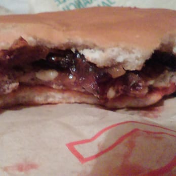 McDonald's - Im embarassed to say I gave it a 2nd try! Grilled onion cheddar burger. Yes the onions are BLACK AND IT WAS COLD - Coffee & Tea Near Me - Huntsville, Alabama