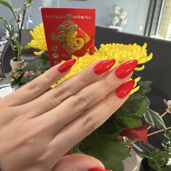 NT Nail Spa - Builder gel with dnd Ferrari red gel polish on top done by Tracy. - Nail Salons Near Me - Modesto, California