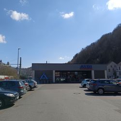 Aldi - Aldi Nord Filiale in der Bahnhofstraße Altena. (02.04.2025) H.S.
