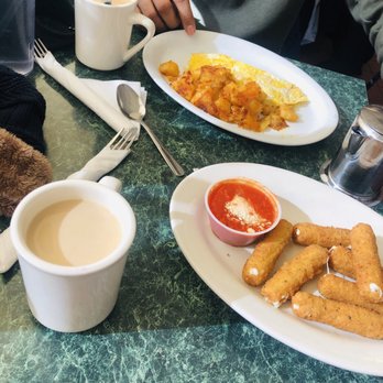 Brighton Cafe - Mozzarella sticks and cheese omelet - Breakfast & Brunch Near Me - Brighton, Massachusetts