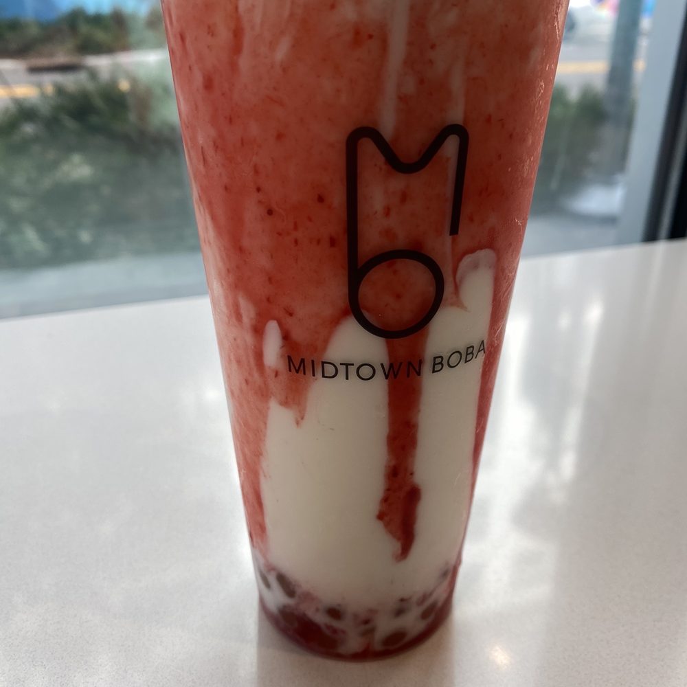 Midtown Boba - Strawberries and Coconut Cream Milk Tea - Bubble Tea Near Me - Tampa, Florida Midtown Boba - Strawberries and Coconut Cream Milk Tea - Bubble Tea Near Me - Tampa, Florida