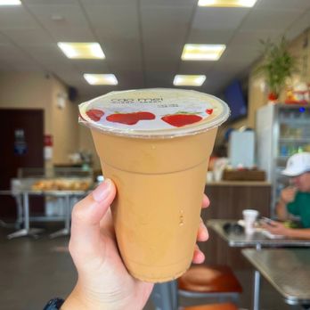 Cafe 48 - 16 oz. Cold Milk Tea - Hong Kong Style Cafe Near Me - Bayside, New York