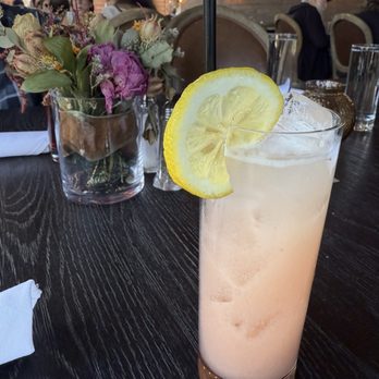 Park Winters Dining - Gettin' Figgy Without It. (Mocktail version). Lemonade, orgeat, fig jelly. $7. 5/4/2025 - New American Near Me - Winters, California