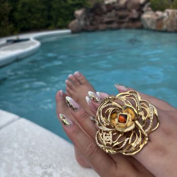 Summit Nails Spa - Hybrid gel with nail art and French Tip Pedicure - Nail Salons Near Me - Las Vegas, Nevada Summit Nails Spa - Hybrid gel with nail art and French Tip Pedicure - Nail Salons Near Me - Las Vegas, Nevada