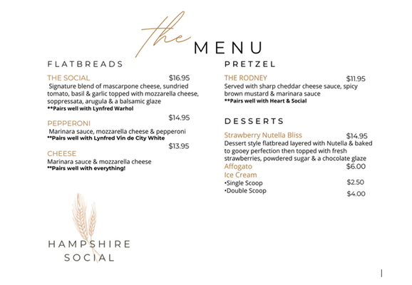 Menu photo 2 Hampshire Social Hampshire, IL Menu photo 2 Hampshire Social Hampshire, IL