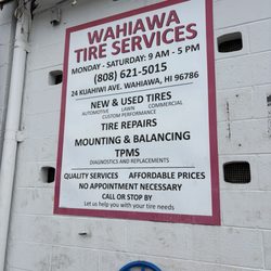 Wahiawa Tire Services - First come first serve