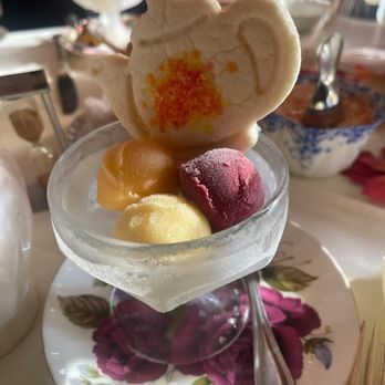 Queen Mary Tea Room - Trio Sorbet & Queen Mum's Shortbread - Desserts Near Me - Seattle, Washington Queen Mary Tea Room - Trio Sorbet & Queen Mum's Shortbread - Desserts Near Me - Seattle, Washington