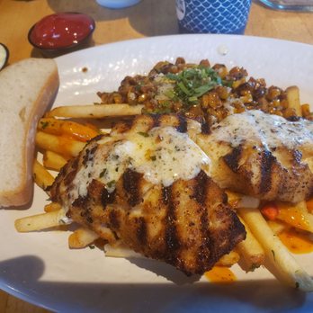 California Fish Grill - Rockfish with roasted street corn and dynamite fries - Seafood Near Me - Upland, California California Fish Grill - Rockfish with roasted street corn and dynamite fries - Seafood Near Me - Upland, California