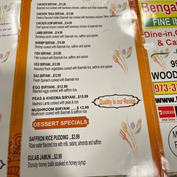 Bengal Spice - Menu - Indian Near Me - Woodland Park, New Jersey Bengal Spice - Menu - Indian Near Me - Woodland Park, New Jersey