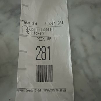 McDonald's - McDonald's receipt of the order they messed up - Fast Food Near Me - Myrtle Beach, South Carolina McDonald's - McDonald's receipt of the order they messed up - Fast Food Near Me - Myrtle Beach, South Carolina