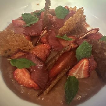 The Nook - Seasonal strawberries 3 ways! Chef Joe made this delicious summer dish and dying at the hose made lace cookies and rhubarb orange jam! - Wine Bars Near Me - Sacramento, California The Nook - Seasonal strawberries 3 ways! Chef Joe made this delicious summer dish and dying at the hose made lace cookies and rhubarb orange jam! - Wine Bars Near Me - Sacramento, California