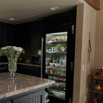 Ferguson Home - True Residential column fridge in Matte Black with chrome handle. - Lighting Fixtures & Equipment Near Me - Reno, Nevada Ferguson Home - True Residential column fridge in Matte Black with chrome handle. - Lighting Fixtures & Equipment Near Me - Reno, Nevada