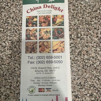 China Delight - a menu for a chinese restaurant - Chinese Near Me - Smyrna, Delaware China Delight - a menu for a chinese restaurant - Chinese Near Me - Smyrna, Delaware