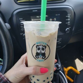 Niftea Cafe & Donuts - Regular milk tea with boba - Donuts Near Me - Huntington Beach, California