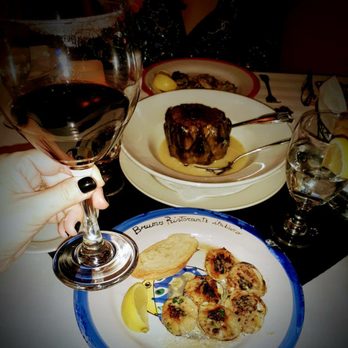 Bruno Ristorante - Baked Clams Oreganata and Stuffed Artichoke...SO Ridiculous.. Just Incredible! Great Wines, Sangria.. All Amazing! - Italian Near Me - Howard Beach, New York Bruno Ristorante - Baked Clams Oreganata and Stuffed Artichoke...SO Ridiculous.. Just Incredible! Great Wines, Sangria.. All Amazing! - Italian Near Me - Howard Beach, New York