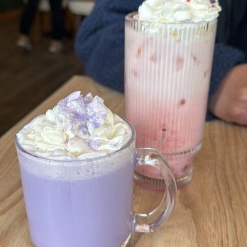 Taste & Glory - Ube Latte Strawberry Pink Milk - Breakfast & Brunch Near Me - San Mateo, California