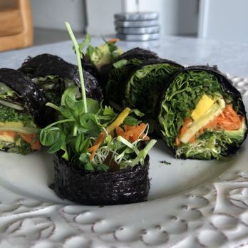 Vital Living Sprouts - vegan sushi roll with pea shoots and sunflower sprouts - Specialty Food Near Me - Delray Beach, Florida Vital Living Sprouts - vegan sushi roll with pea shoots and sunflower sprouts - Specialty Food Near Me - Delray Beach, Florida