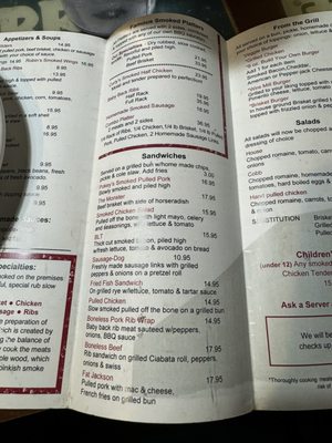 Menu photo 1 Wire Mill Saloon & Barbecue Redding, CT