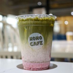 Momo Cafe - Strawberry Matcha Latte @tiffhuangry