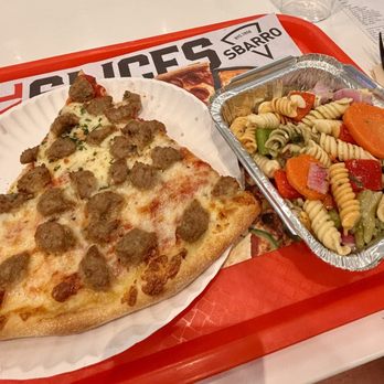 Sbarro - New York style slice sausage and pasta salad - Italian Near Me - LAS VEGAS, Nevada Sbarro - New York style slice sausage and pasta salad - Italian Near Me - LAS VEGAS, Nevada
