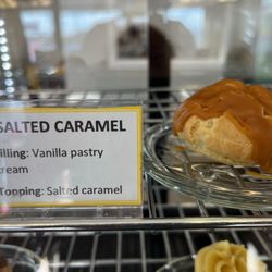 Salted caramel cream puff
