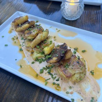 Lost Isle - Plancha Smashed Potatoes - Cocktail Bars Near Me - Johns Island, South Carolina