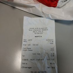 Wendy's - Was charged for cheese on this and didn't get it don't get ripped off.