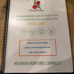 Front of Menu