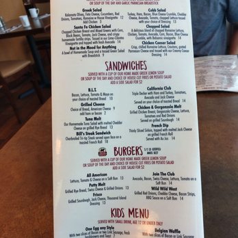 Bill's Cafe - Menu - Breakfast & Brunch Near Me - San Jose, California