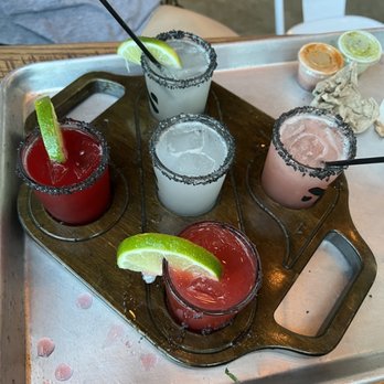 Nectar Cocktail Bar - margarita flight - 5 for $25 (July 2022) - Cocktail Bars Near Me - Sterling, Virginia