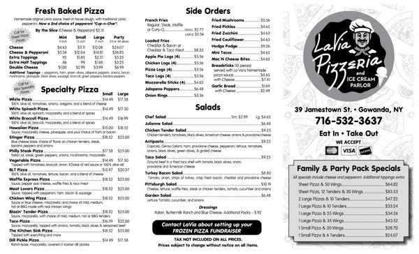Menu photo 2 LaVia Pizzeria Gowanda, NY Menu photo 2 LaVia Pizzeria Gowanda, NY