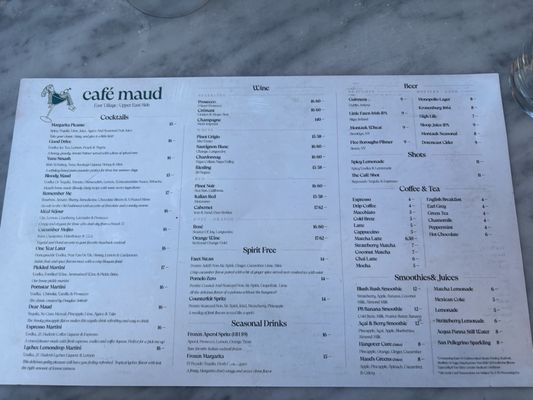 Menu photo 2 Cafe Maud New York, NY