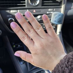 Color is #100 for my gel extension fill ins with Julie the nail tech