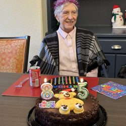 Mimis Care Home - Mom celebrating her 85th birthday with us and the lovely staff!