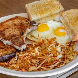 Covey Cafe - pork chops and eggs combo