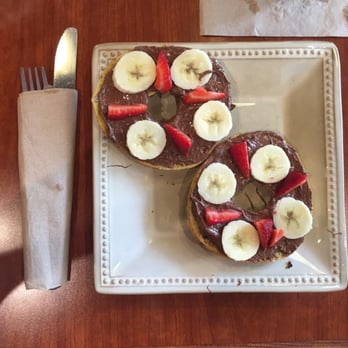 Kakaako Cafe - Banana walnut French toast... but on a bagel. - Coffee & Tea Near Me - Honolulu, Hawaii