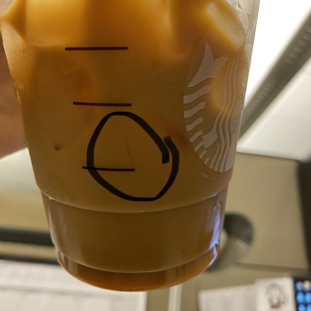Starbucks - Iced coffee with a hair - Coffee & Tea Near Me - Indianapolis, Indiana