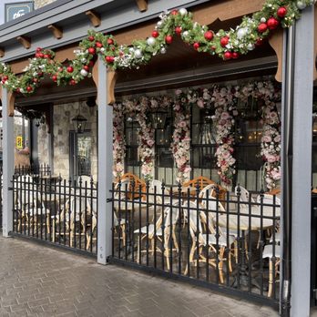 The Offy - the outside of a restaurant decorated for christmas - Modern European Near Me - Chilliwack, British Columbia