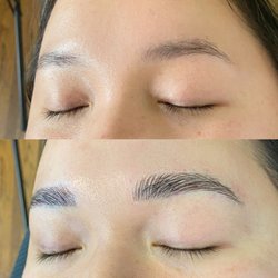 Arrowhead Tattoo - Microblading before/after