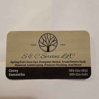 S&C Services - a business card on a piece of paper - Junk Removal & Hauling Near Me S&C Services - a business card on a piece of paper - Junk Removal & Hauling Near Me