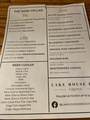 Menu photo 3 Lake House Inn Edgerton, WI