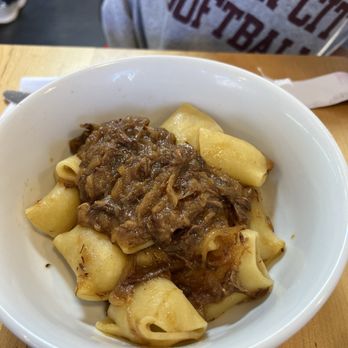 Pastaru Pastificio - Paccheri with genovese sauce - Italian Near Me - Mineola, New York
