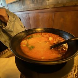 Zen Ramen and Sushi Burrito - 4x spice level vegetarian miso ramen
