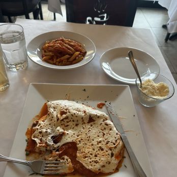Forno Siciliano - Chicken Parm with Penne and homemade delicious bread - Italian Near Me - Astoria, New York Forno Siciliano - Chicken Parm with Penne and homemade delicious bread - Italian Near Me - Astoria, New York